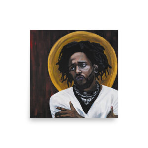 A painting of Kendrick Lamar called "The Prophet" by Pencilking