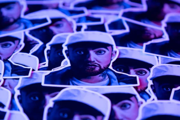 A pencilking sticker of mac miller