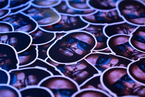 A pencilking sticker of Rick Ross