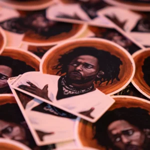 A pencilking sticker of Kendrick Lamar