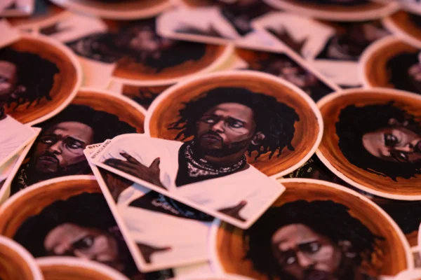 A pencilking sticker of Kendrick Lamar