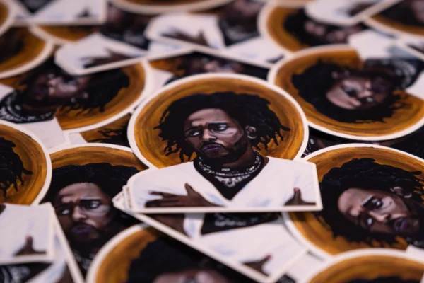 A pencilking sticker of Kendrick Lamar