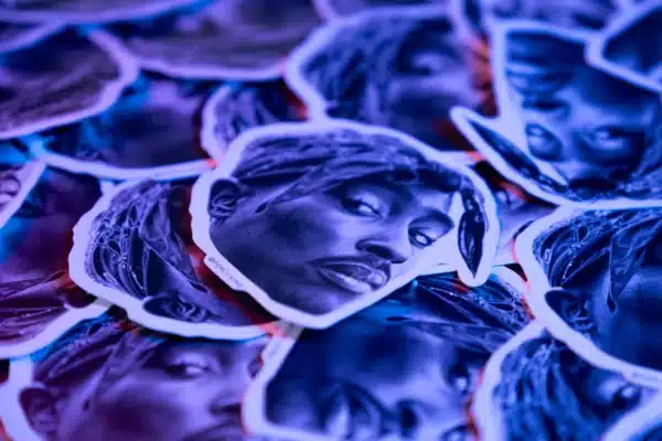 A Pencilking sticker of Tupac